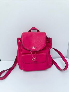 coach billie backpack pink Coach | Bags | Coach Pink Pebbled Leather Mini Backpack With Gold Hardware